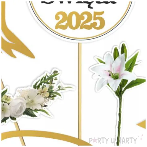 fotogadzet patyczki komunia sw uroczystosc 2025 zloty 6 szt