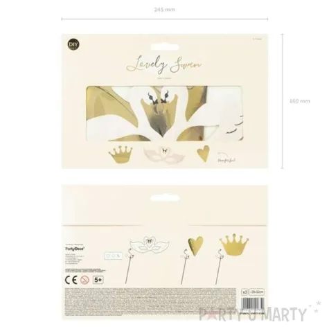 fotogadzet patyczki lovely swan mix partydeco 3 szt