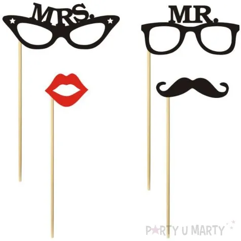 fotogadzet patyczki mrs mr okulary 4 szt