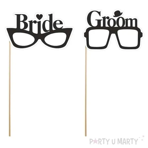 fotogadzet patyczki okulary bride groom 2 szt