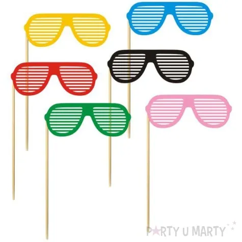 fotogadzet patyczki okulary zaluzje mix 6 szt