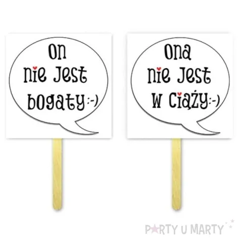 fotogadzet patyczki on nie jest bogaty ona nie jest w ciazy 2 szt