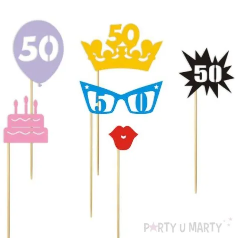 fotogadzet patyczki urodziny 50 ona 6 szt