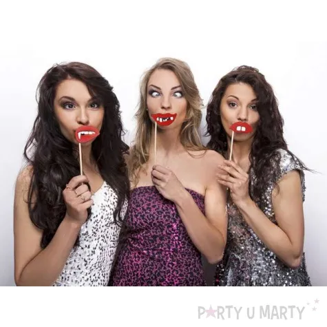 fotogadzet patyczki usta z zebami 3 szt