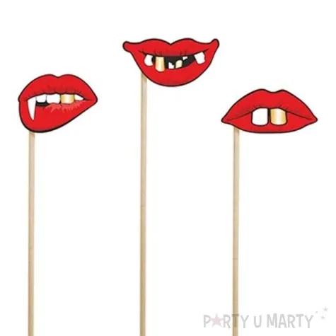 fotogadzet patyczki usta z zebami 3 szt