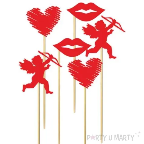 fotogadzet patyczki walentynkowe amory czerwone 6 szt