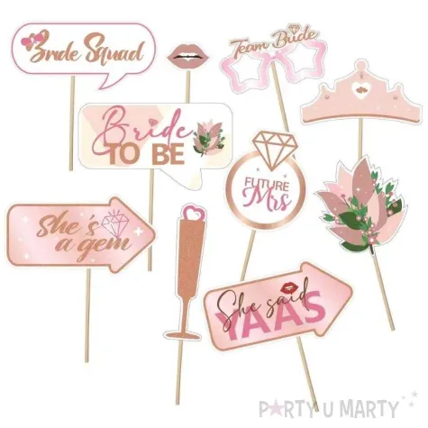 fotogadzet patyczki wieczor panienski bride squad rose gold jix 10 szt