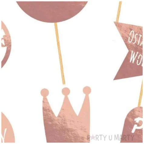 fotogadzet patyczki wieczor panienski ostatnia noc wolnosci rozowe zloto dekolo 7 szt