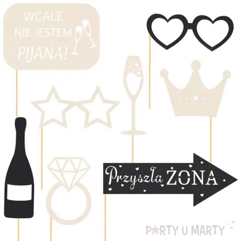 fotogadzet patyczki wieczor panienski przyszla zona beermata czarny dekolo 8 szt