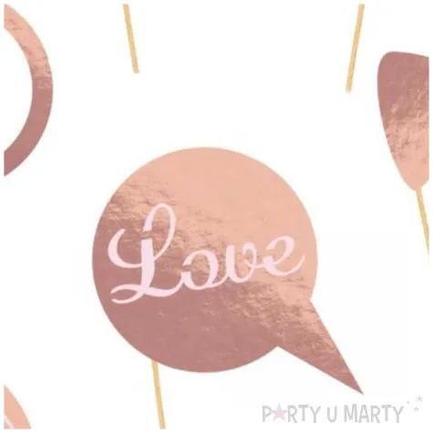 fotogadzet patyczki wieczor panienski wasy i okulary rozowe zloto dekolo 8 szt