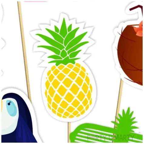 fotogadzet rekwizyty do fotobudki aloha hawajski zestaw 20 cm 6 szt