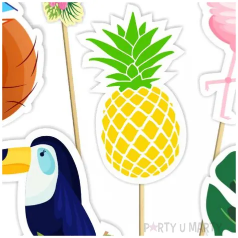 fotogadzet rekwizyty do fotobudki aloha hawajski zestaw 20 cm 6 szt