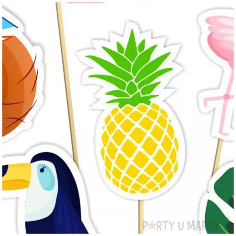 fotogadzet rekwizyty do fotobudki aloha hawajski zestaw 20 cm 6 szt