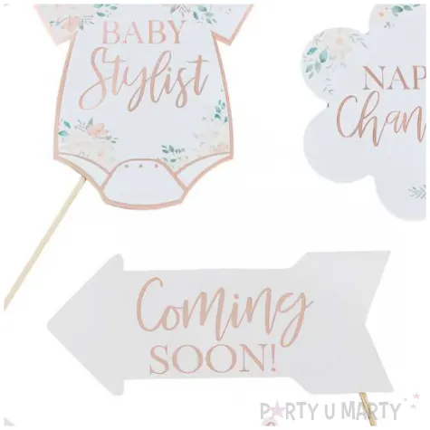 fotogadzety patyczki baby shower baby in bloom amscan 10 szt