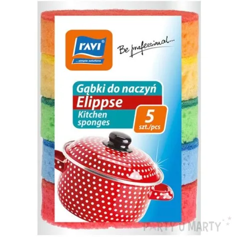 gabka do naczyn classic owalna mix ravi 5 szt