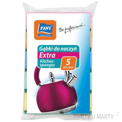gabka do naczyn classic prostokatna mix ravi 5 szt