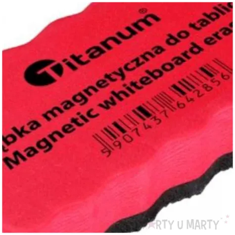 gabka magnetyczna do tablic suchoscieralnych czerwona 11 5 x 5 8 cm