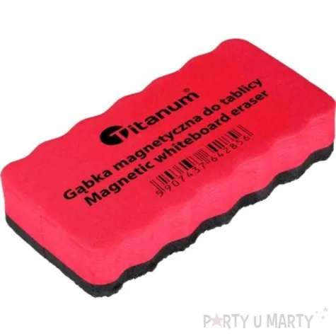 gabka magnetyczna do tablic suchoscieralnych czerwona 11 5 x 5 8 cm