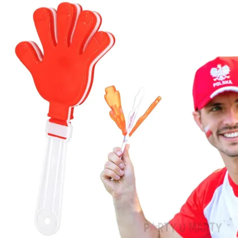 gadzet na mecz klaskacz lapka kibica bialo czerwona swieto niepodleglosci 11 listopada