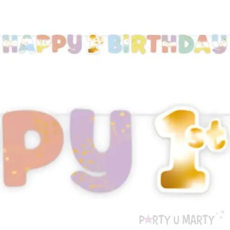 girlanda 1 urodziny mix amscan 180 cm