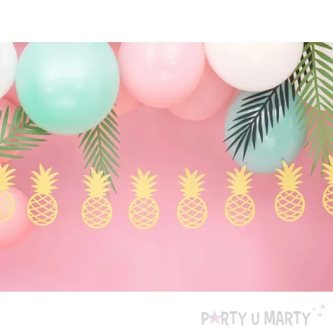 girlanda ananasy zlota partydeco 150 cm