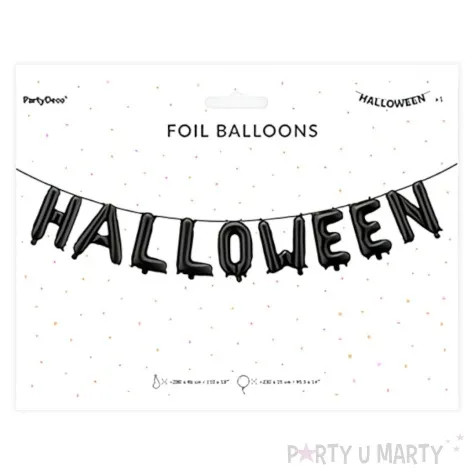 girlanda balonowa halloween czarny partydeco 280 cm