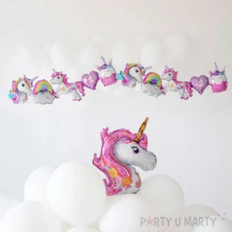 girlanda balonowa jednorozce i tecze partypal 206 cm
