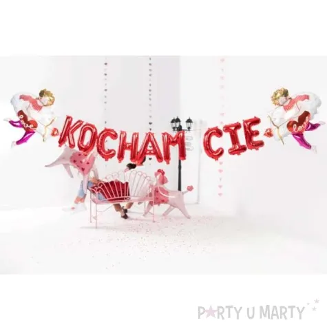 girlanda balonowa kocham cie czerwona partydeco 240 cm