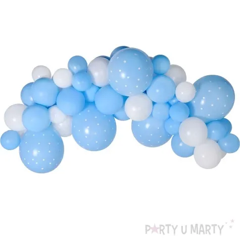 girlanda balonowa pastelowy blekit gemar 65 szt