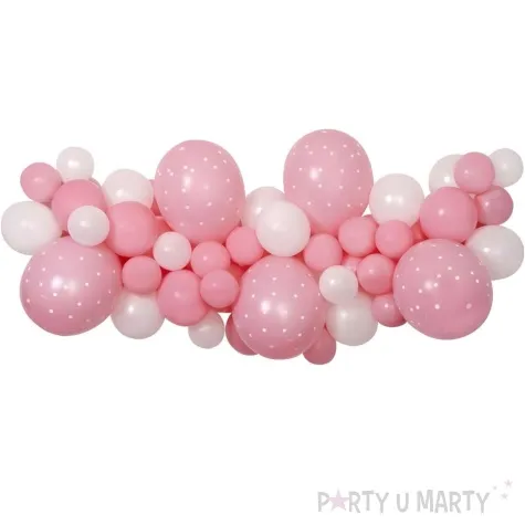 girlanda balonowa pastelowy roz gemar 65 szt