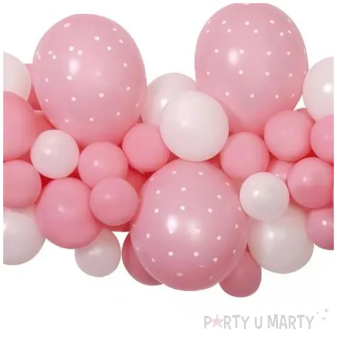 girlanda balonowa pastelowy roz gemar 65 szt