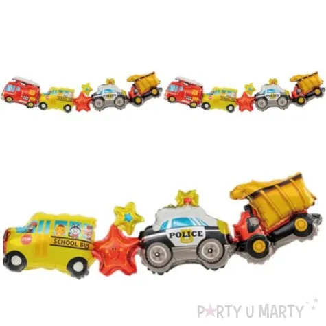 girlanda balonowa pojazdy partypal 190 x 20 cm