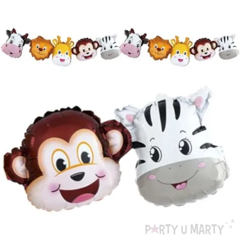 girlanda balonowa zwierzeta z dzungli partypal 206 cm