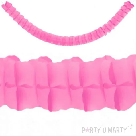 girlanda bibulowa classic roz ciemny partydeco 3m