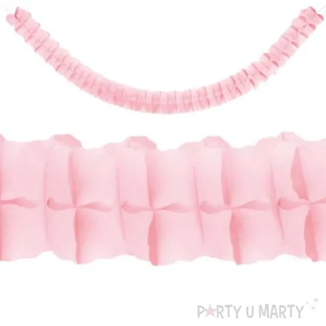 girlanda bibulowa classic rozowa jasna partydeco 3m