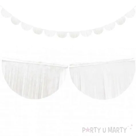 girlanda bibulowa fredzle biala partydeco 3m