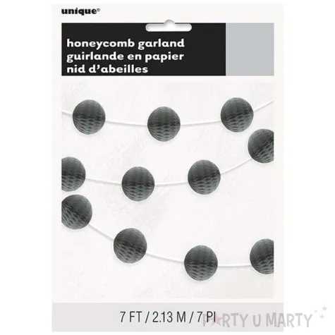 girlanda bibulowa honeycomb kule srebrna unique 213 cm