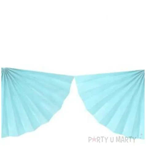 girlanda bibulowa rozety blekitna jasna partydeco 300 cm