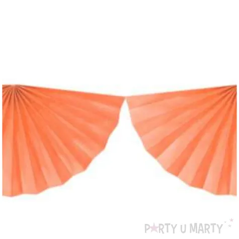 girlanda bibulowa rozety brzoskwiniowa partydeco 300 cm