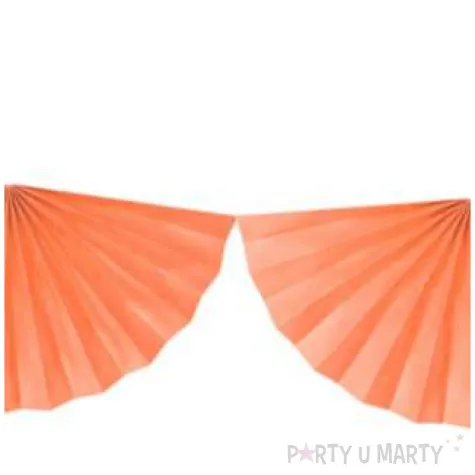 girlanda bibulowa rozety brzoskwiniowa partydeco 300 cm