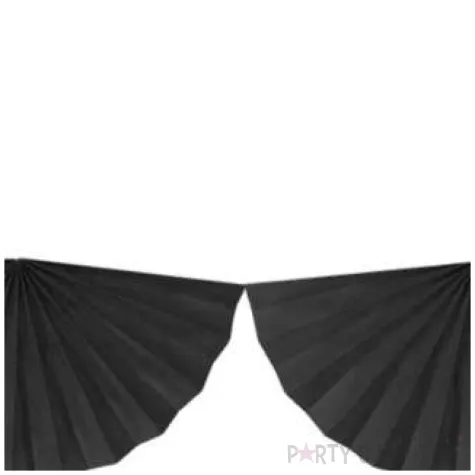 girlanda bibulowa rozety czarna partydeco 300 cm