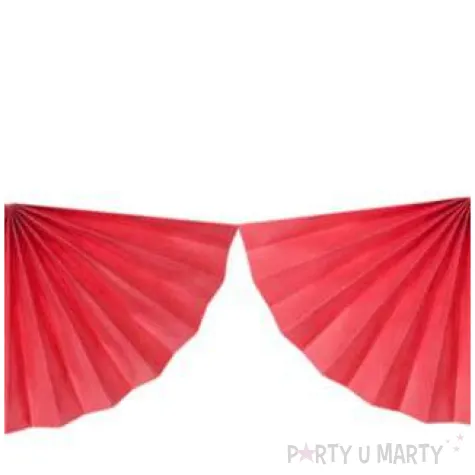 girlanda bibulowa rozety czerwona partydeco 300 cm