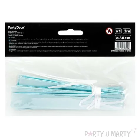 girlanda bibulowa rozety czerwona partydeco 300 cm