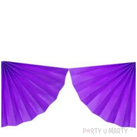 girlanda bibulowa rozety fioletowa partydeco 300 cm