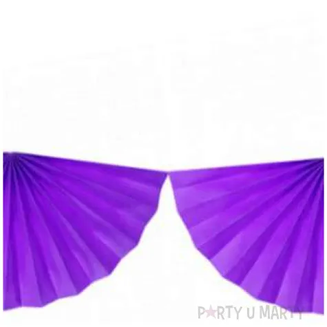 girlanda bibulowa rozety fioletowa partydeco 300 cm