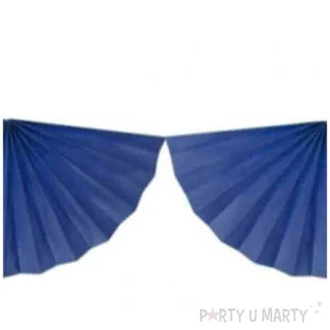 girlanda bibulowa rozety granatowa partydeco 300 cm