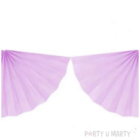 girlanda bibulowa rozety lawendowa partydeco 300 cm