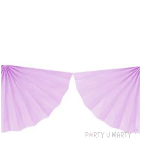 girlanda bibulowa rozety lawendowa partydeco 300 cm