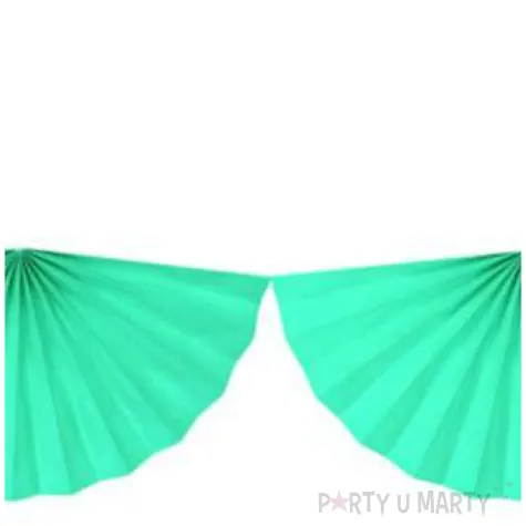 girlanda bibulowa rozety mietowa jasna partydeco 300 cm