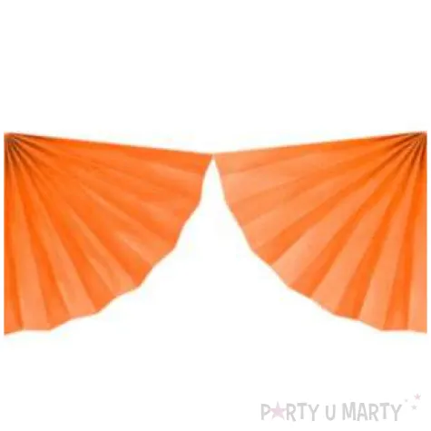 girlanda bibulowa rozety pomaranczowa partydeco 300 cm